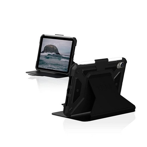 906535 URBAN ARMOR GEAR UAG 아이패드 미니 케이스(6세대 2021)용으로 디자인 견고하고 매끄러운 외부 소재 튼튼한 다각도 뷰 폴리오 스탠드 펜슬 홀더, 메트로폴리스 SE - 블랙, 메트로폴리스 SE - 블랙, 메트로폴리스 SE - 블랙