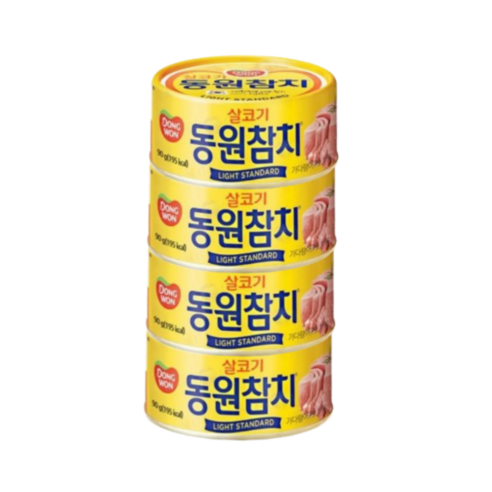 동원 살코기 참치, 90g, 4개