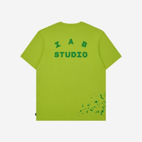 아이앱 스튜디오 스플래쉬드 티셔츠 라임 IAB Studio Splashed T-Shirt Lime -