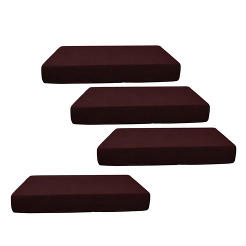 싱글 소파 시트 Slipcovers 스트레치 스판덱스 소파 쿠션 프로텍터 커버, 다크 Coffee-4pcs, 설명