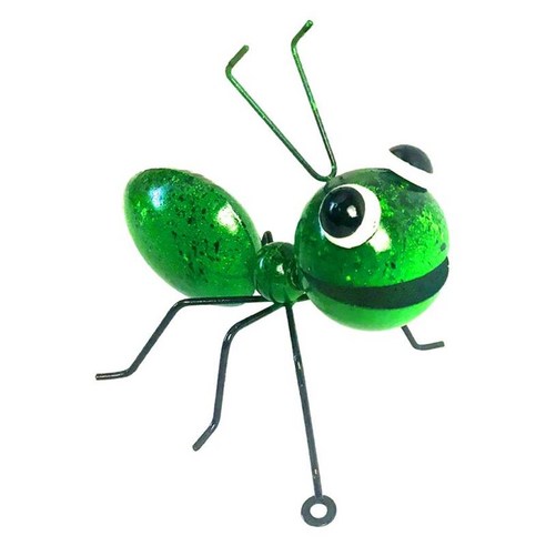 3D 금속 개미 벽 악센트 개미 곤충 벽 장식 조각 야외 예술 홈 가든 걸기, 초록
