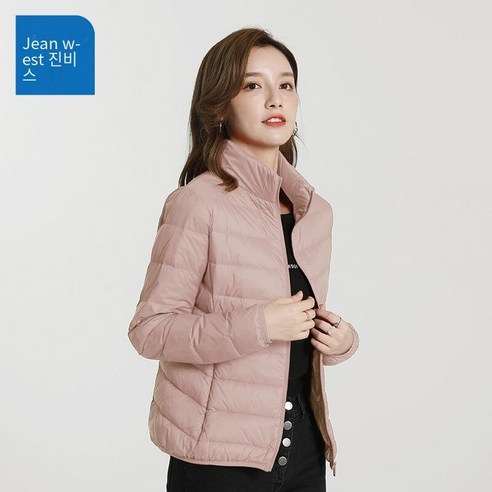 Zhenwei 얇은 재킷 여성의 겨울 새로운 한국어 스타일 패션 슬림 브랜드 화이트 오리 자켓