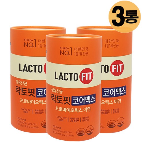 락토핏 코어맥스 LACTOFIT 락토픽 유산균 아연 프로바이오틱스 건강한 장 장에좋은 필수 유산균, 480g, 2세트