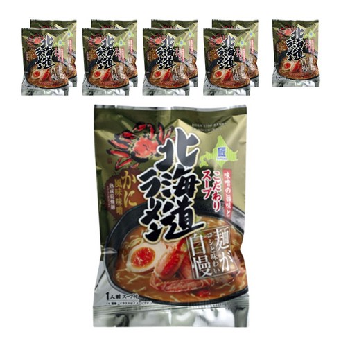 Menshou 홋카이도 게 맛 미소 라멘 70g, 10개