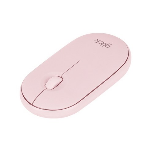 지클릭커 오피스프로 움직이는마카롱 무소음 블루투스 무선 마우스, 핑크