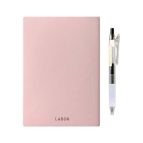 차분한하루 LABON 소프트 만년 다이어리 + 젤펜, 핑크
