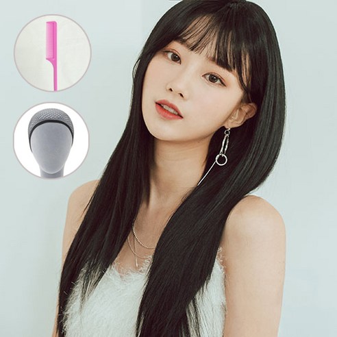 가발매니아 조이 68cm 더 썸 위그 통가발 (하이소프트사), 내츄럴블랙