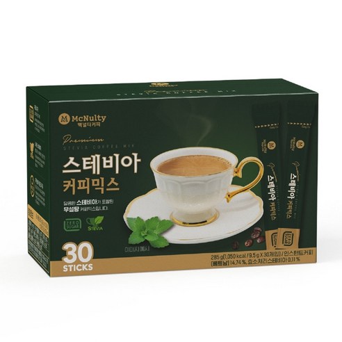 맥널티커피 스테비아 커피믹스, 9.5g, 30개입, 2개