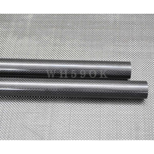 고강도 3k 탄소섬유튜브 외경 20mm 22mm 23 24mm 25mm 26mm 27mm 28mm 29 30mm 길이500mm 3k 평직유광 윙튜브 Carbon fiber tube, 2pcs 26x24x500mm 유광