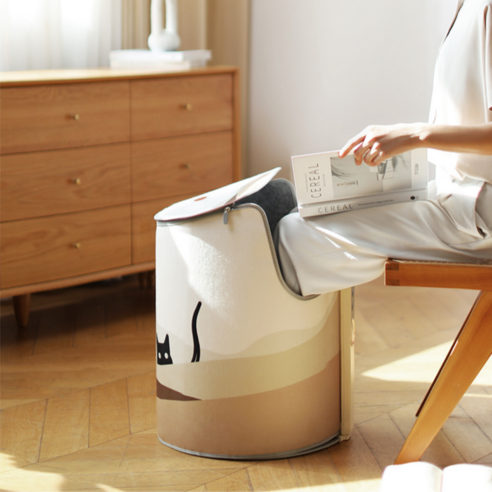 하이픽원 원통형 파티션히터 사무실 발난로 라운드 히팅패드, 썬캐트 1개