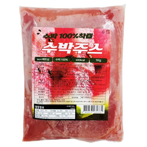 지엔씨푸드 냉동 수박주스 1kg, 단품