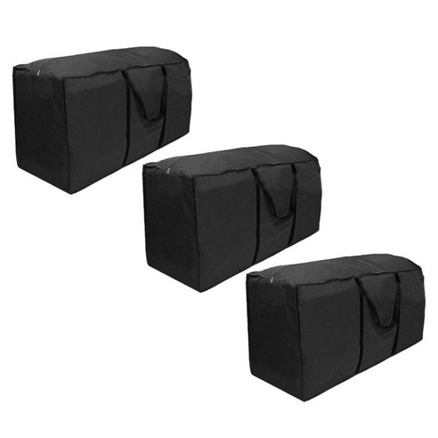 3Pcs 크리스마스 트리 가정용 보관 가방 방수는 먼지 블랙으로부터 보호합니다., 120x40x55cm, 옥스포드 헝겊, 블랙