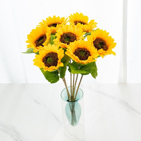 할메이드 생화같은 조화 꽃 hf26 해바라기 1p, hf26 해바라기 1p 레드, 1개