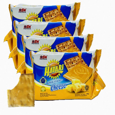 하타리 크래커 과자 말키스트 치즈맛, 120g, 4개