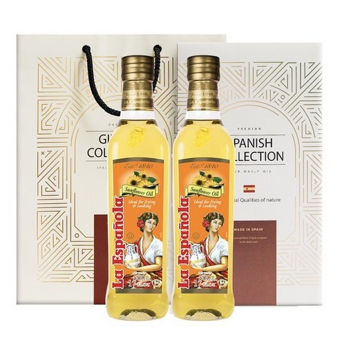에스파놀라 해바라기유 500ml 2병 (선물세트), 2개