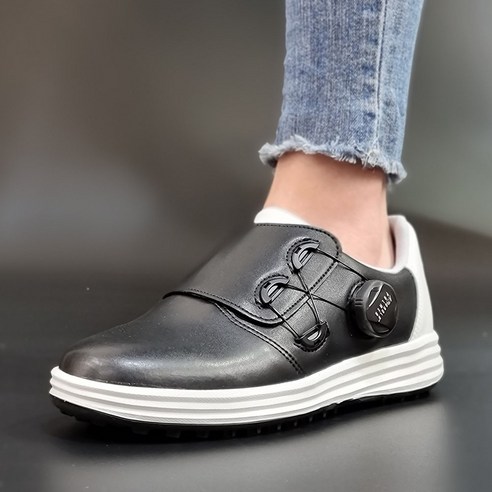 아놀드파마 여성 클래식 다이얼 보아 골프화 스파이크리스 화이트 블랙 핑크 연습용 필드용 연습용골프화 필드용골프화 여자클래식골프화