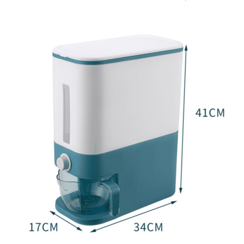 쌀냉장고 가정용 신선도유지 저소음 자동 밀폐형 진공 간편 쌀벌레방지, A타입 블루 10kg