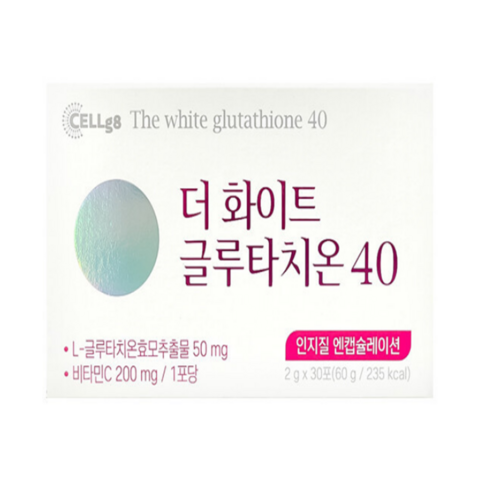 셀게이트 더 화이트 글루타치온40 30포, 60g, 4개