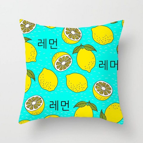 여름 과일 포켓 베갯잇 산뜻한 홈 소파 베갯잇 딸기 버터 오렌지 바나나 쿠션 커버, LDRD74-17