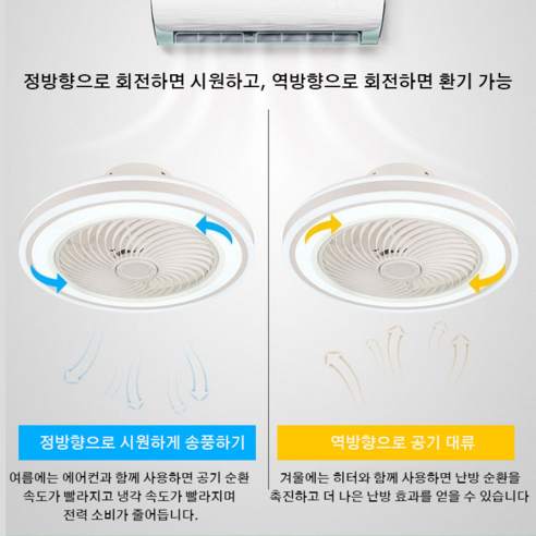 거실 선풍기 등 전구 에너지 절약 가정용 나사 원격 조정 기어 팬 램프, 화이트x1