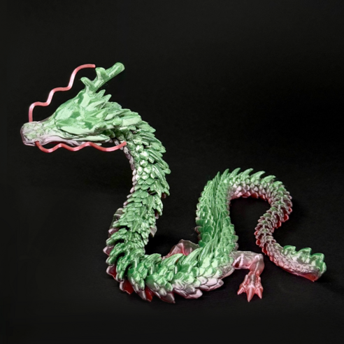 MADE IN KOREA 액션 피규어 구체 관절 3D프린팅 드래곤 피규어 청룡 45cm, 레인보우, 1개