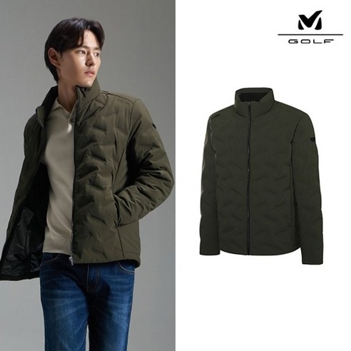 겨울 골프를 위한 따뜻하고 편안한 밀레골프 구스다운 스윙 자켓