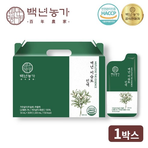 백년농가 미슬토 겨우살이 진액 50ml x 30포, 1박스