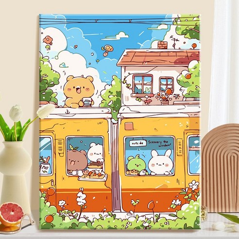 피포페인팅 DIY 명화그리기 유화 그림 그리기 아크릴화 30*40cm, 15타입, 1개