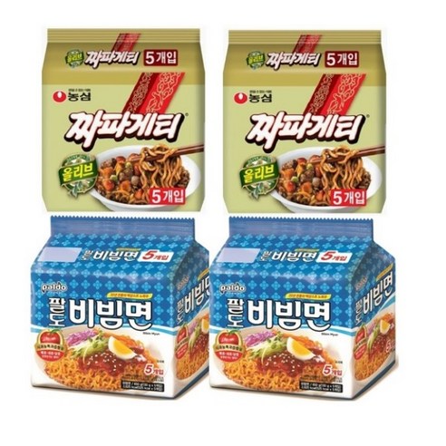 팔도비빔면130g*10개+농심짜파게티 140g*10개, 1개