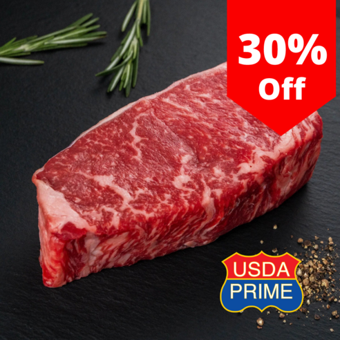 냉장 프라임 블랙앵거스 채끝등심 뉴욕스트립 스테이크 Fresh Prime NY Strip Steak, CAB, 1개, 500g