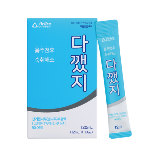 숙취해소제 다깼지 국내산 벌나무추출물 음주전후, 12ml, 60개