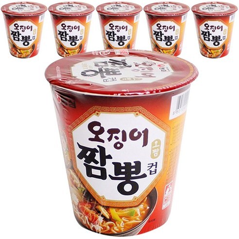 농심 오징어짬뽕 컵 67g, 12개