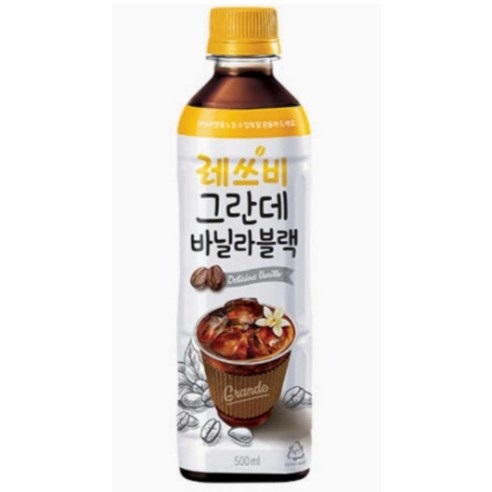 더 커진 레쓰비 커피 그란데 바닐라블랙 500mlx6펫, 6개, 500ml