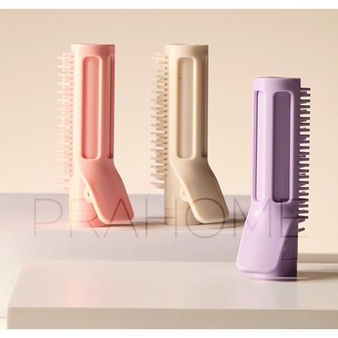 프라홈 미니 접이식 매직 헤어 롤브러쉬, 1개, 베이지