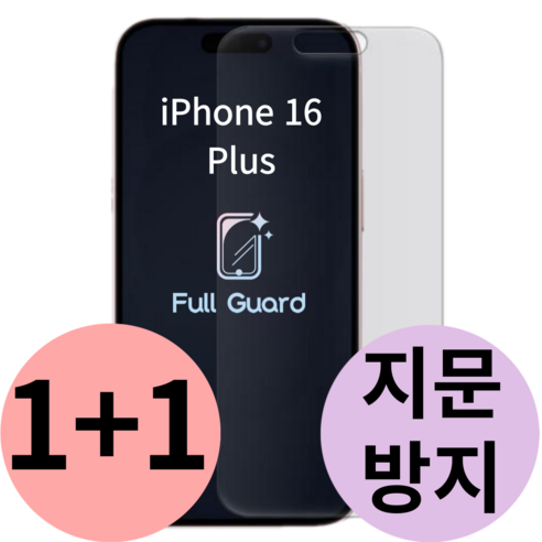 풀가드 아이폰 호환 지문 방지 액정 보호 필름 프로 맥스 플러스 IPhone pro max plus, 2개