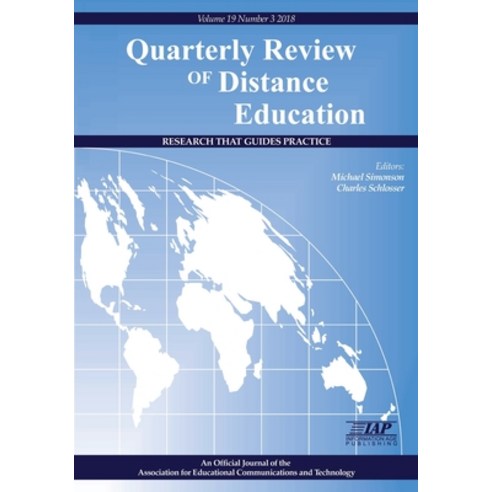 (영문도서) Quarterly Review of Distance Education Volume 19 Number 3 2018 Paperback, Information Age Publishing, English, 9781641135795