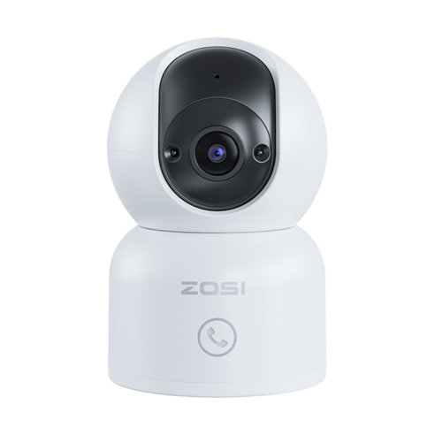 ZOSI C518 2K 360도 WIFI 실내 감시카메라 원터치 통화 홈 CCTV 300만 화소, C518 화이트