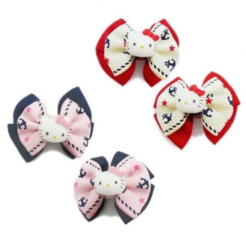 헬로키티 마린 헤어핀 집게형 머리핀 아동핀 집게핀