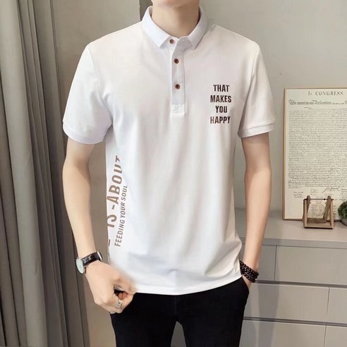 DFMEI 만화 하라주쿠 열풍 힙합 루즈한 반팔 티셔츠 남자의 년 여름 신상품 하이스트리트면 반팔 셔츠입니다
