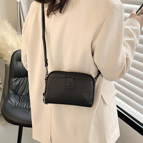 폼비 크로스 숄더 가죽 데일리 백