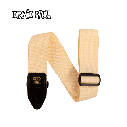 ERNIEBALL 어니볼 POLYPRO GUITAR STRAP 폴리프로 기타 스트랩, CREAM & BLACK, 1개