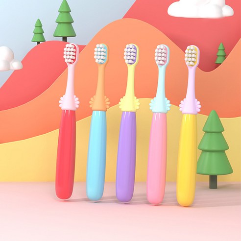즐거운 양치 습관을 만들어주는 어린이 미세모 칫솔 세트