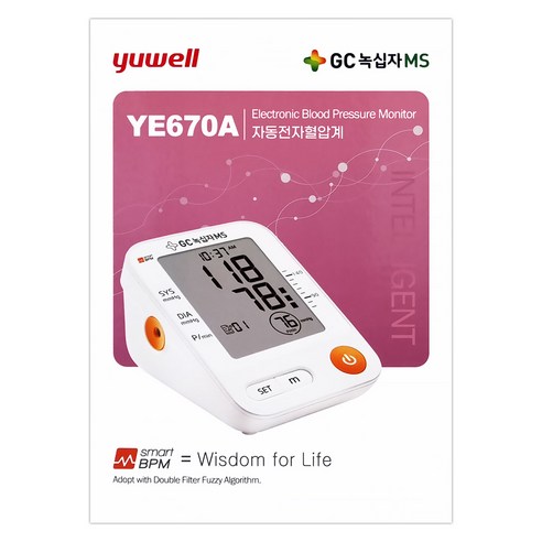 GC녹십자 유웰 자동전자혈압계 Smart BPM(배터리포함), YE670A, 1개