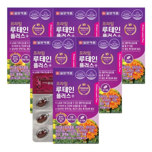 일양약품 프라임 루테인 플러스 30캡슐(1개월분), 30정, 6개