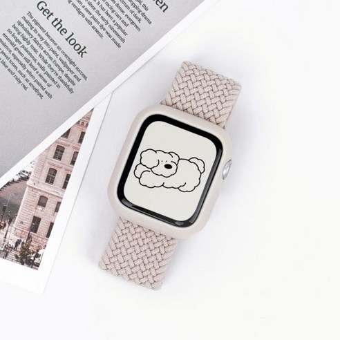  애플호환워치 스트랩 브레이드솔로루프 니트 케이스 세트 8 se2 호환 밴드, 네이비, 애플워치 브레이드솔로루프 니트 단품, 38/40/41mM