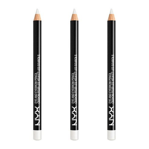 엔와이엑스 NYX 아이 앤 아이브로우 펜슬, White Pearl, 3개