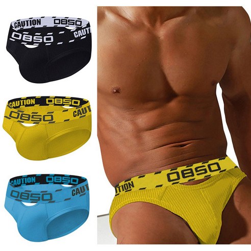 남성 삼각팬티 스판면 힙스터 스포츠팬티 3종 세트 Men''s Underpants