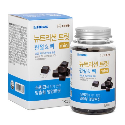 포켄스 강아지 뉴트리션 트릿 미니 영양제, 180정, 뼈/관절강화, 3개