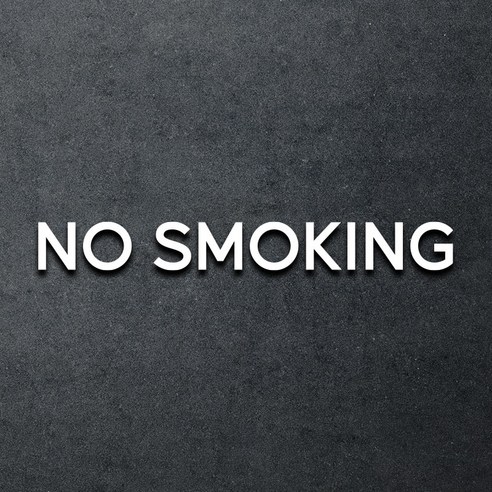 마마픽스 아크릴 도어사인 표지판 화이트, 1개, NO SMOKING