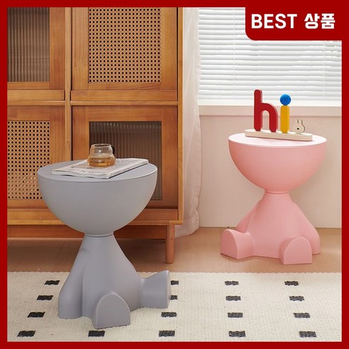 침대 거실 미니 협탁 침대 거실 미니 협탁 큐티 테이블, 화이트, 1개